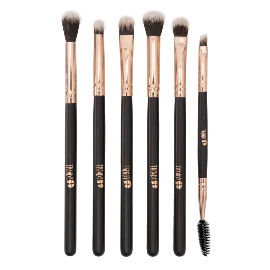Kit de Brochas Clásico Negro 12 Brochas Trendy KNC1728