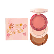 Torre de rubor, iluminador y contorno Cat Face 3 piezas Trendy KCF1673