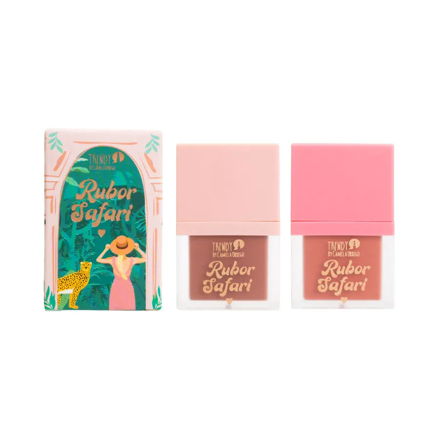 Kit Dúo Rubor Líquido Safari Blush 8 ml Trendy SB18