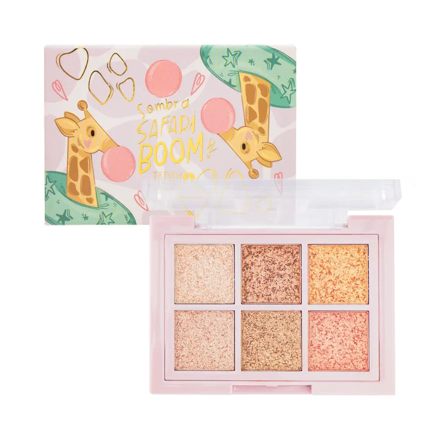 Paleta de sombras Safari Boom 6 tonos Trendy SSB1867