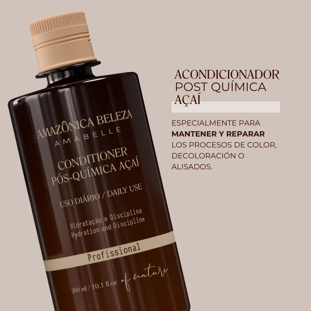 ACONDICIONADOR POST QUIMICA ACAÍ *300ML AMAZONICA BELEZA