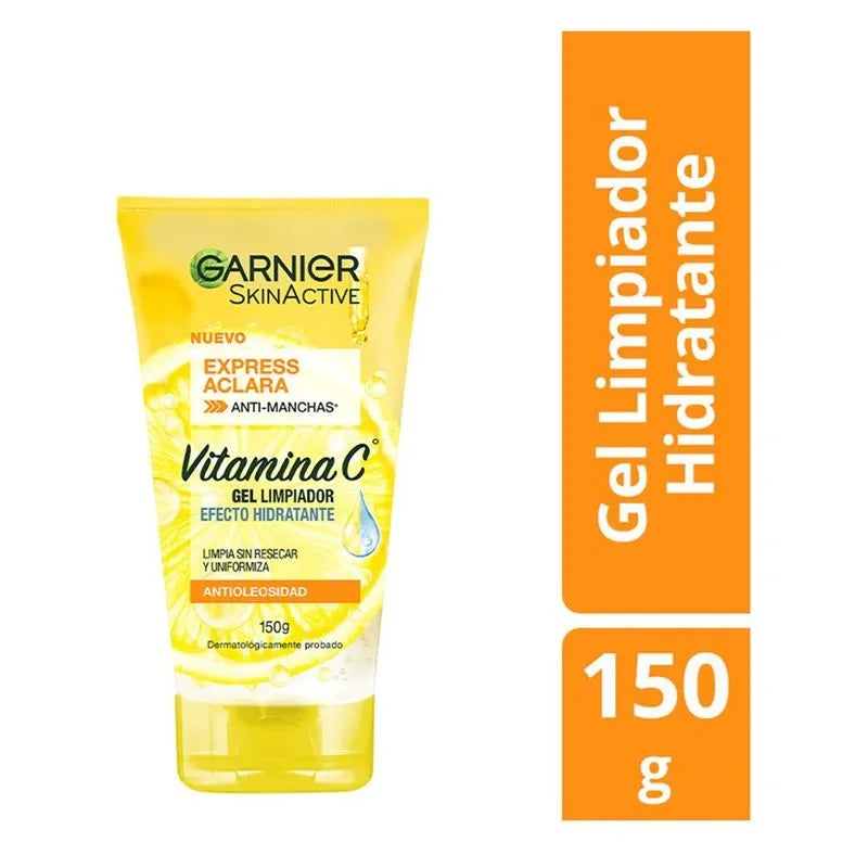 Gel Limpiador Facial Express Aclara Vitamina C 150 ml Garnier