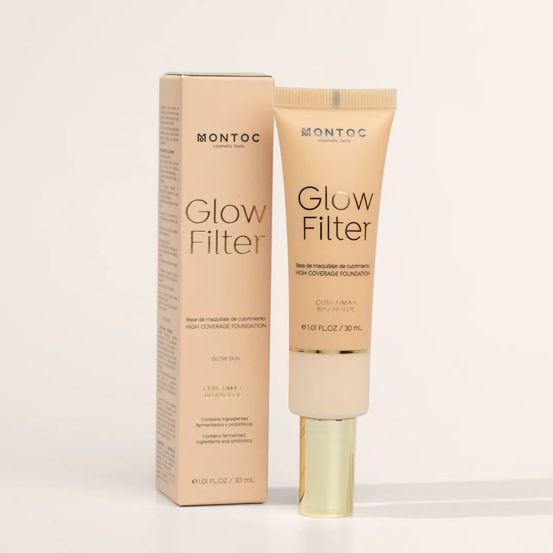 Base de Maquillaje Glow Filter Alta Cobertura 30 ml Montoc