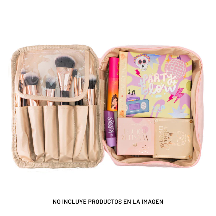 Cosmetiquera Viajera Rosada Organizador de Maquillaje Trendy OMT1667