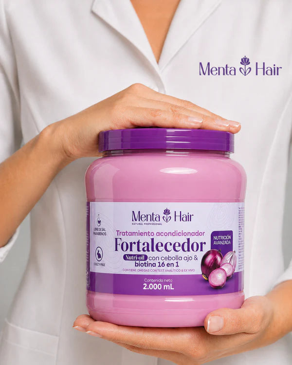 TRATAMIENTO ACONDICIONADOR FORTALECEDOR NUTRIOIL CON CEBOLLA, AJO Y BIOTINA 16 EN 1 *2.000ML