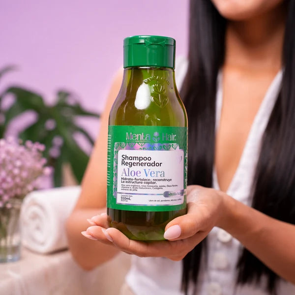 SHAMPOO REGENERADOR ALOE VERA *550ML MENTA HAIR