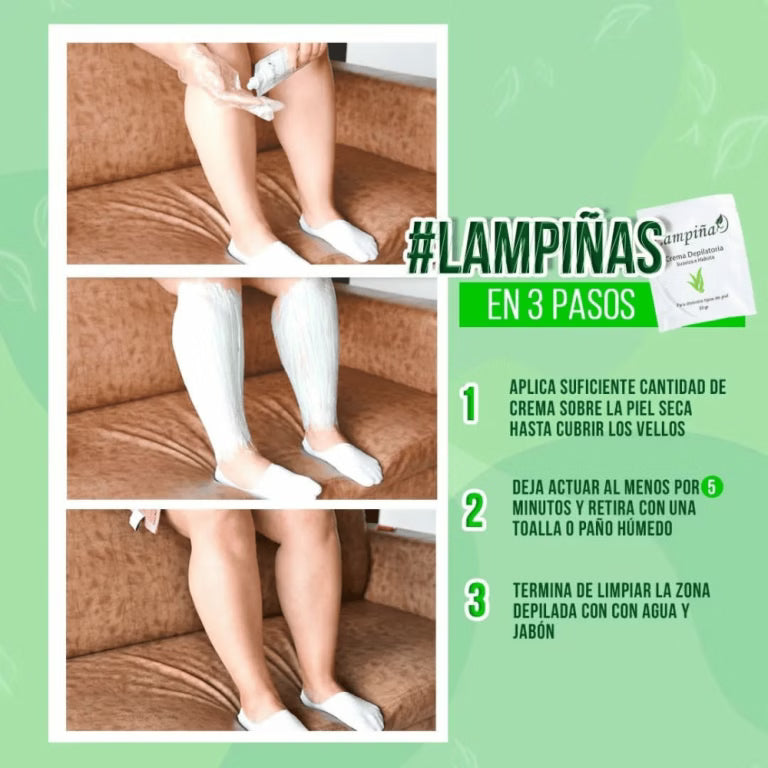 Crema Depilatoria Corporal Sachet 30 g Lampiña
