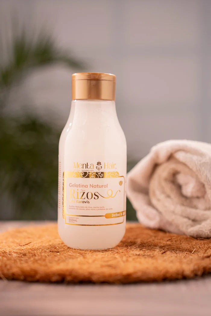 GELATINA NATURAL PARA RIZOS CON KERAVIS *550ML MENTA HAIR