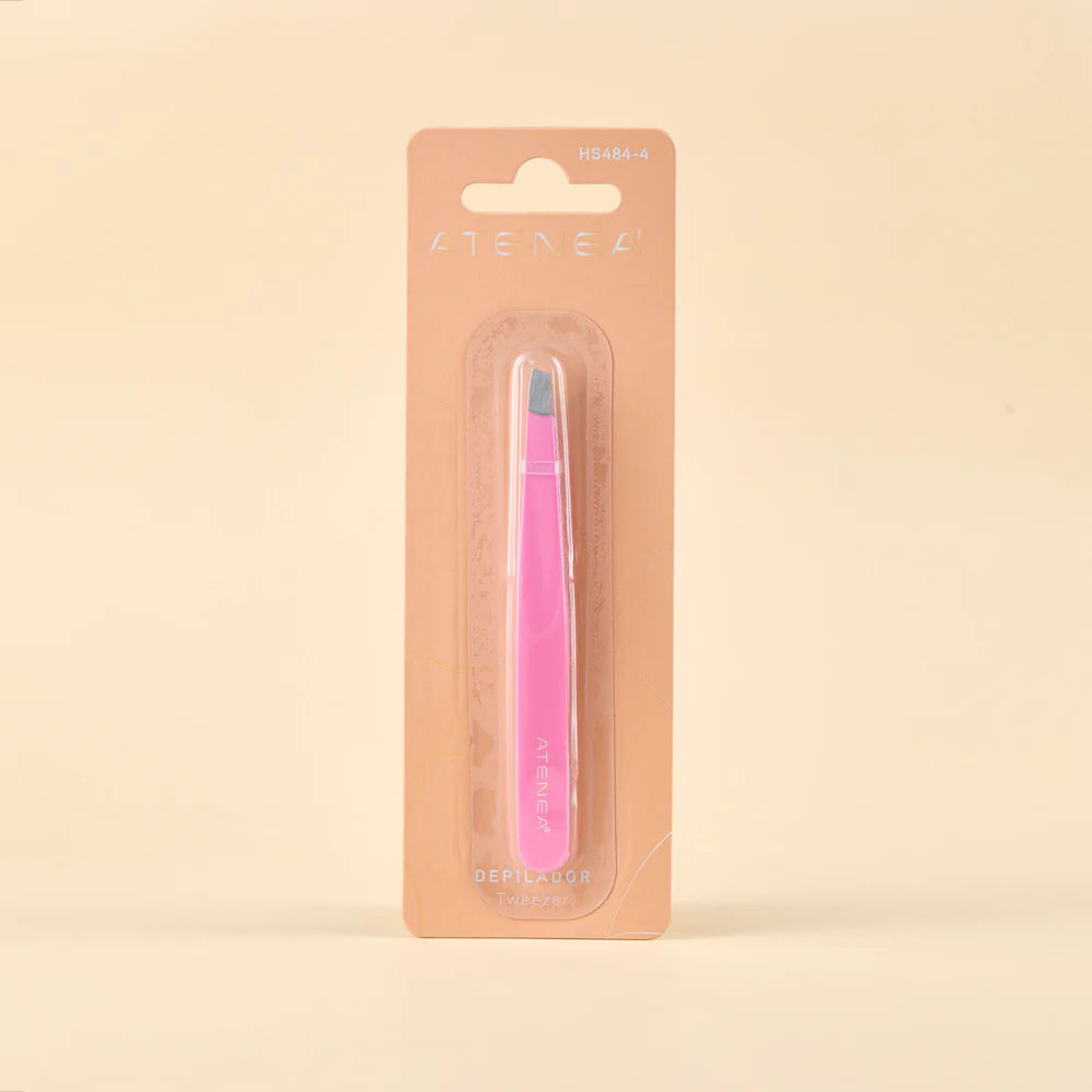 Depilador diagonal rosado para cejas Atenea