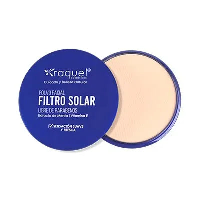 Polvo Facial Filtro Solar Extracto de Menta Raquel