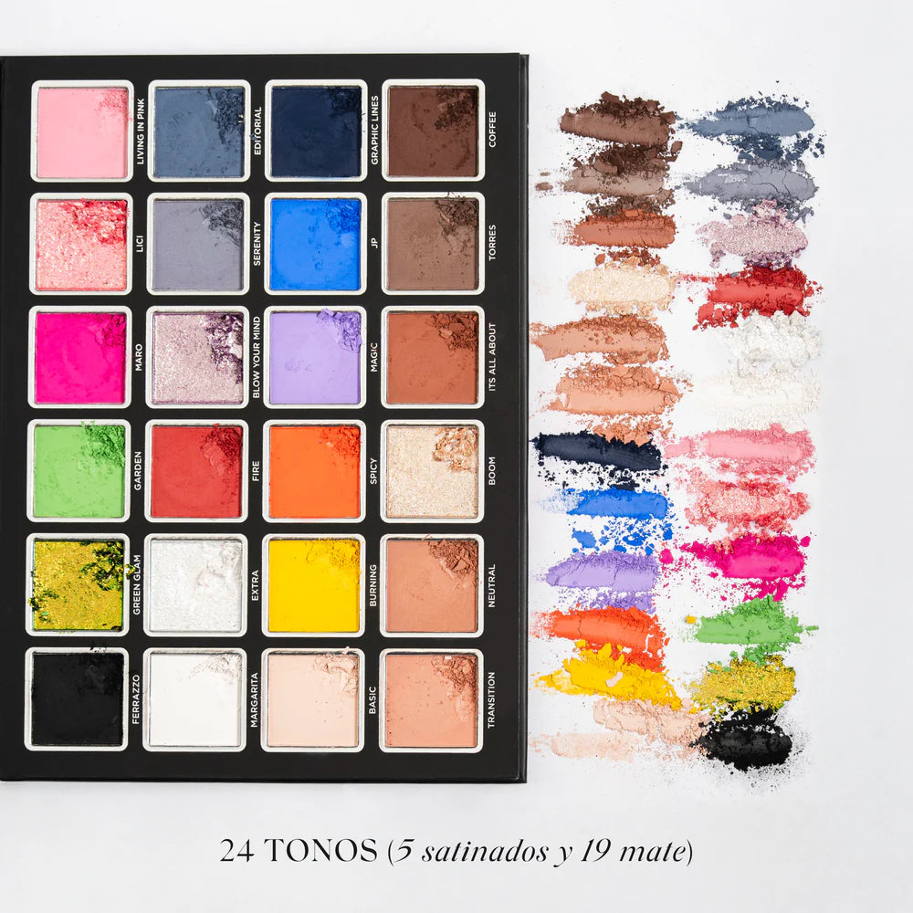 Paleta de sombras Atenea x Ferrazzo 24 tonos Atenea
