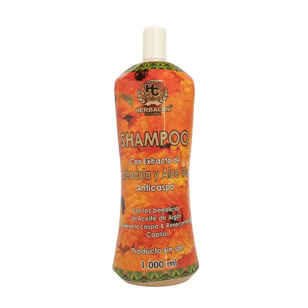 Shampoo Caléndula y Aloe Vera Hidratación 1000ml Herbacol