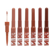 Labial Líquido y Lápiz Delineador de Labios Glam Club Trendy