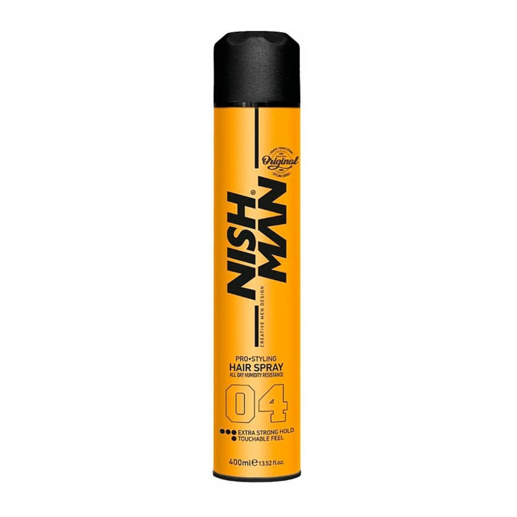 Laca Capilar Extra Hold 04 Amarilla 400 ml Nishman