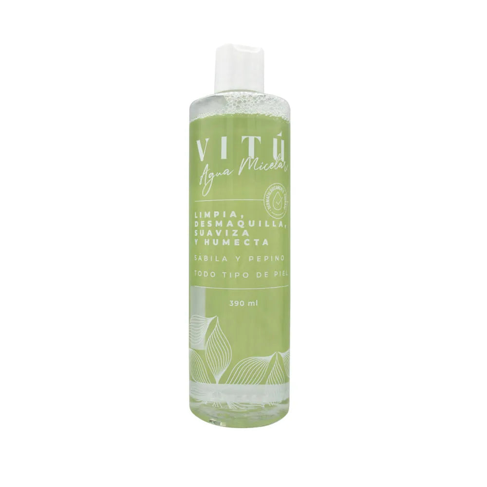 Agua Micelar Sábila Y Pepino 390 ml Vitu