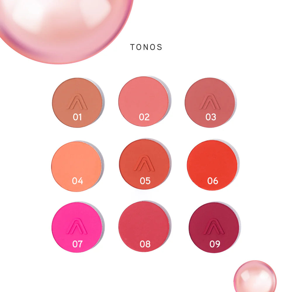 Paleta de rubores Blushed Cheecks x9 tonos Atenea BLUSHX9
