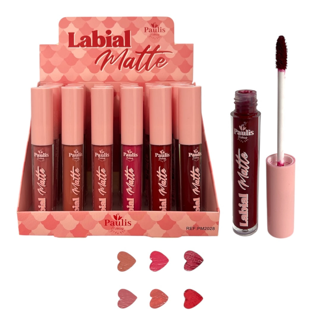 Labial Líquido Matte PM2028 Paulis Makeup