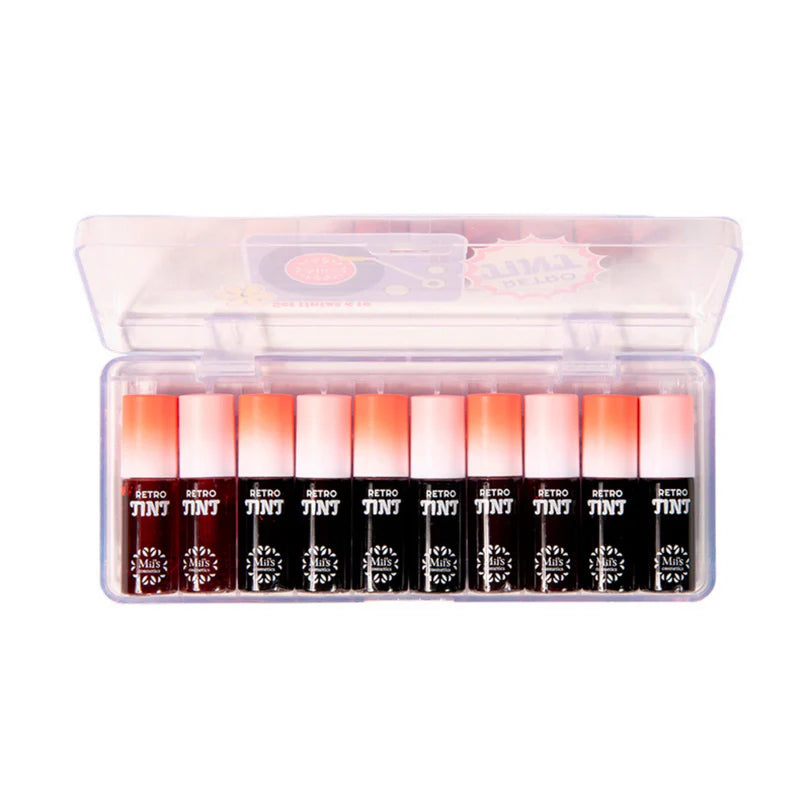 Tintas de Labios Mini Retro Tint x 10 Miis Cosmetics