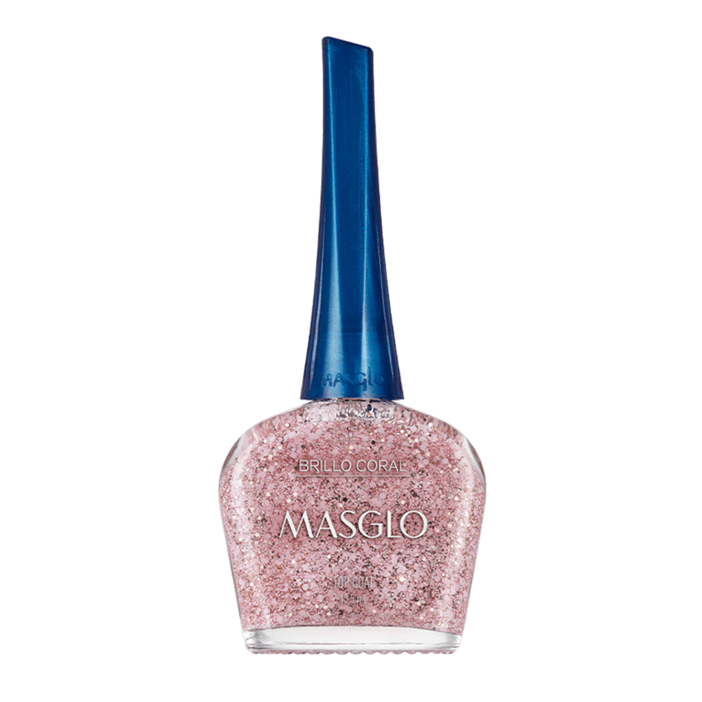 Esmalte Tradicional Brillo Particulas Coral 13.5 ml Masglo