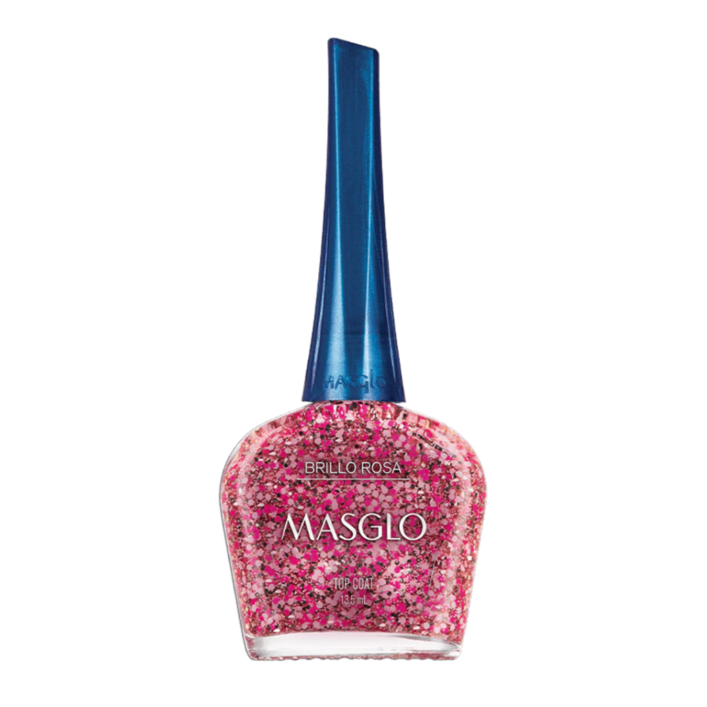 Esmalte Tradicional Brillo Particulas Rosa 13.5 ml Masglo