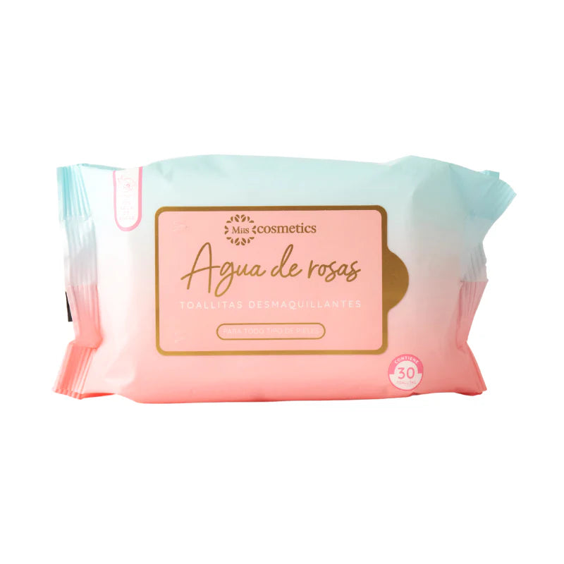 Toallitas Desmaquillantes Agua de Rosas x30 Miis Cosmetics