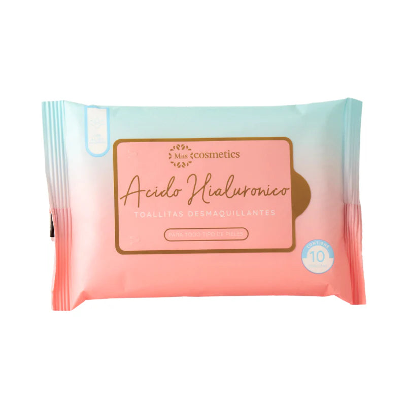 Toallitas Desmaquillantes Ácido Hialurónico x10 Miis Cosmetics
