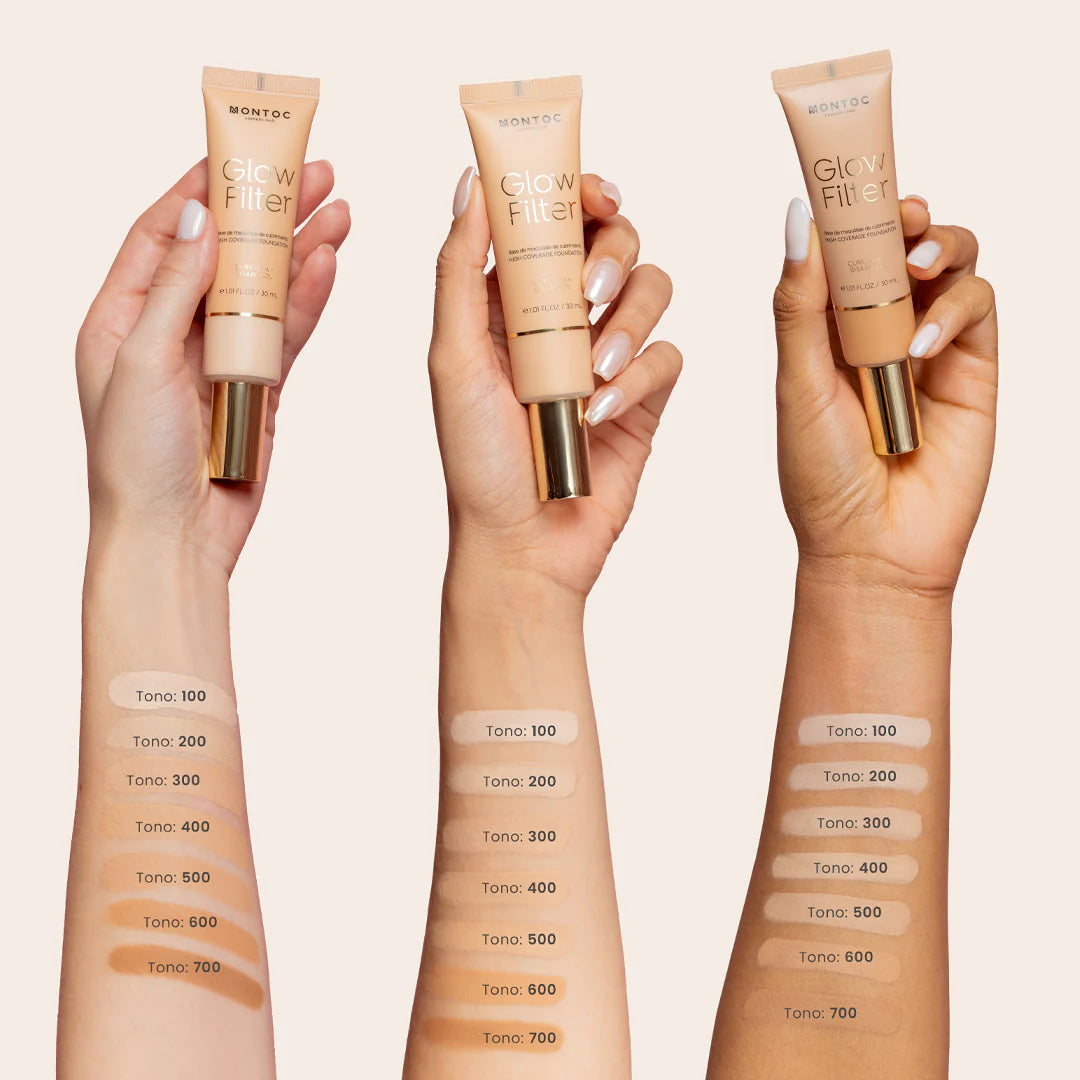 Base de Maquillaje Glow Filter Alta Cobertura 30 ml Montoc