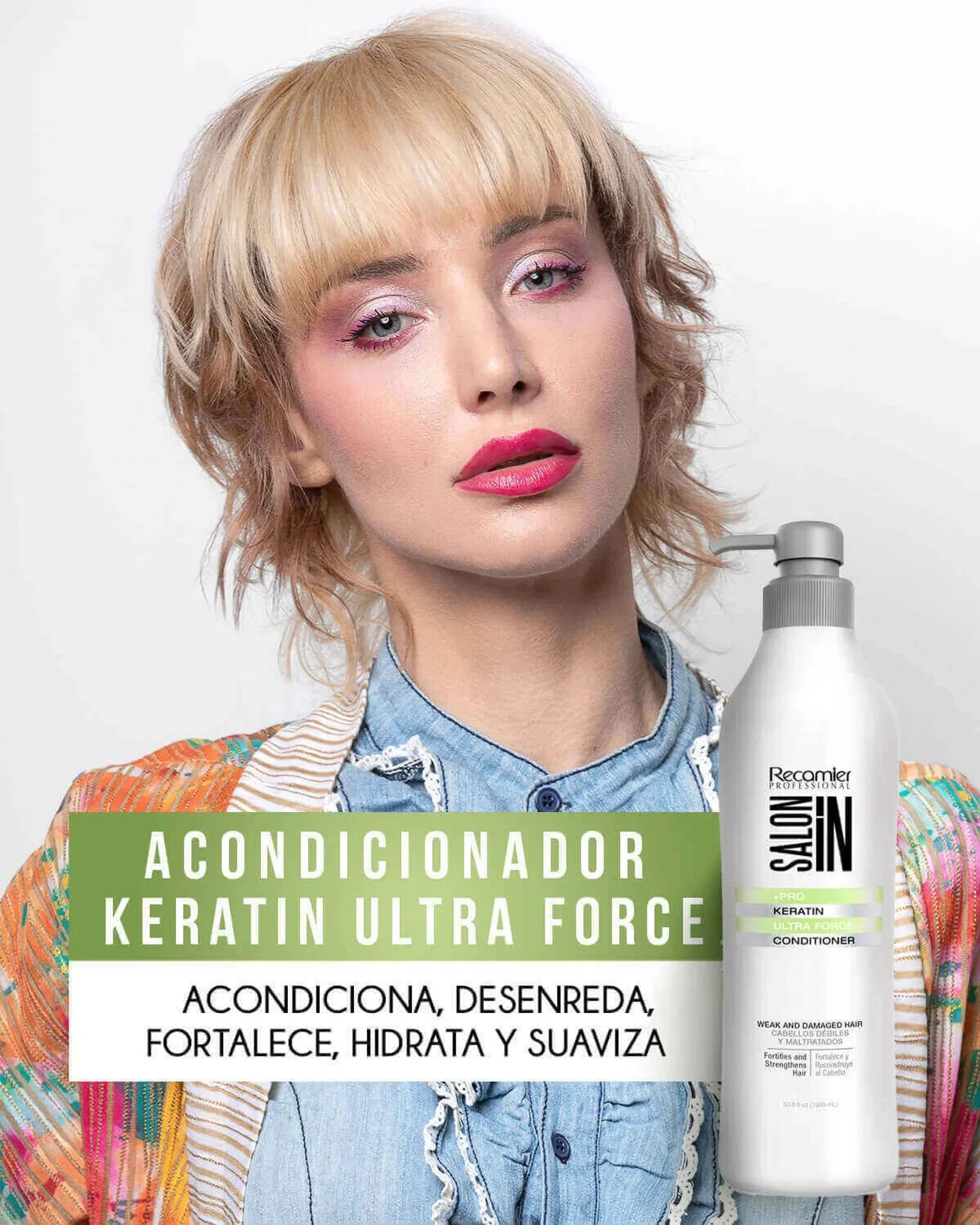Acondicionador Keratin Ultra Force Salon In Recamier 1000 ml