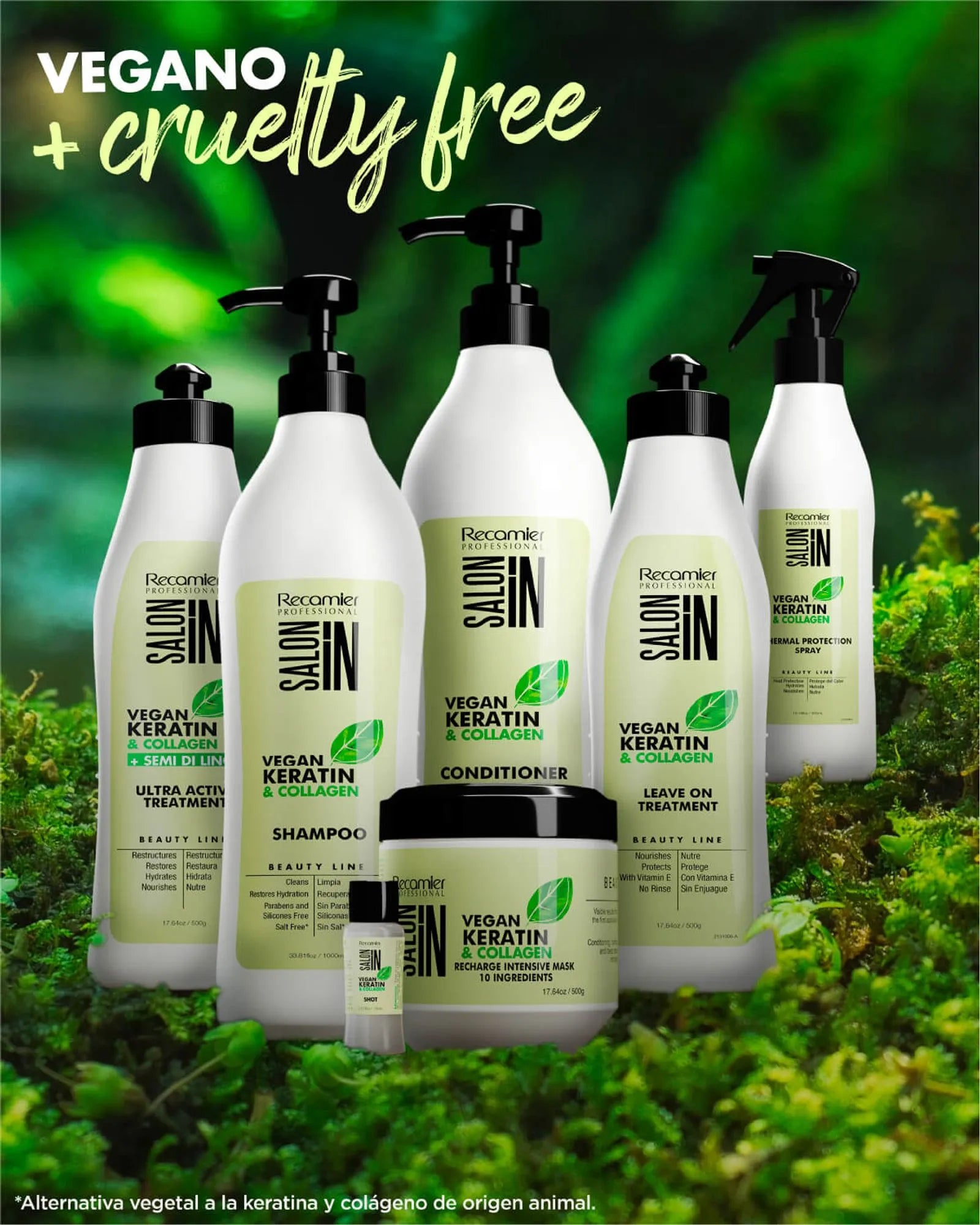 Acondicionador Vegan Keratin Collagen Recamier 1000 ml