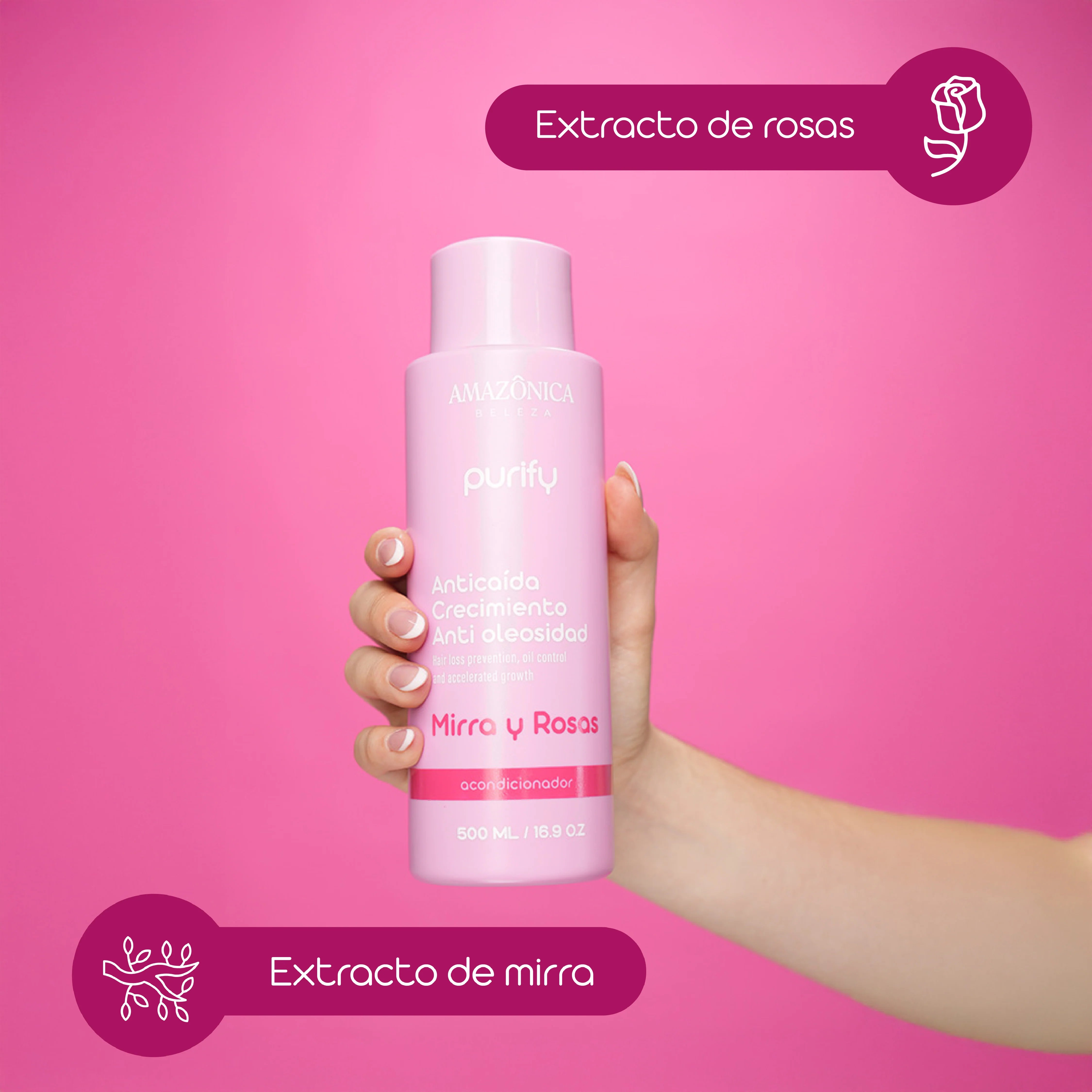 ACONDICIONADOR PURIFY MIRRA Y ROSAS *500ML AMAZONICA BELEZA