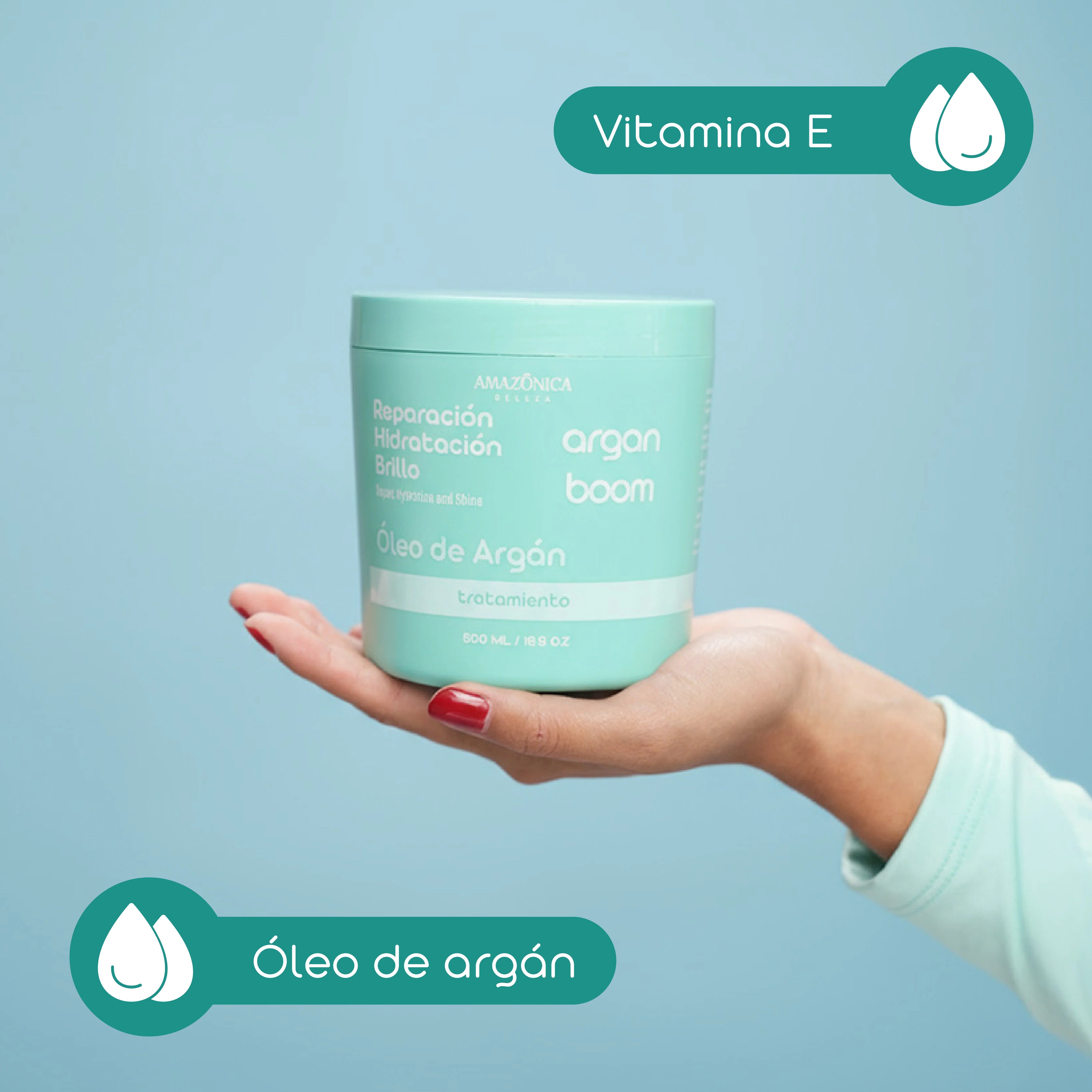 MASCARILLA ARGAN BOOM *500ML AMAZONICA BELEZA