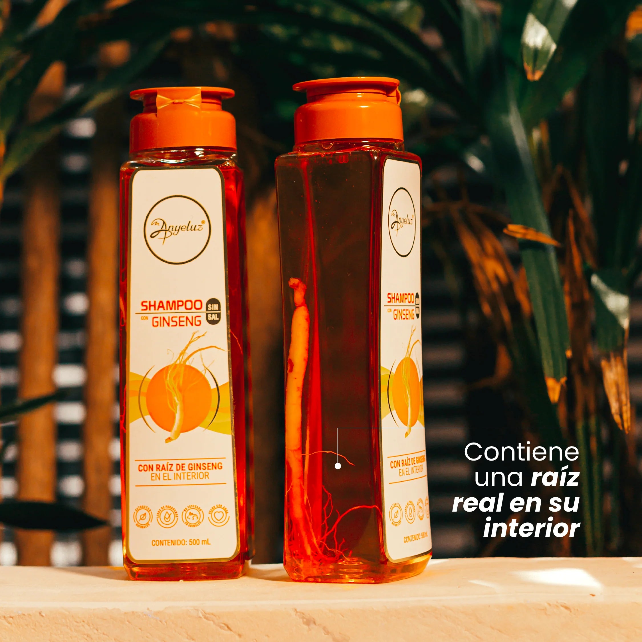 Shampoo Revitalizante de Ginseng Anyeluz 500 ml
