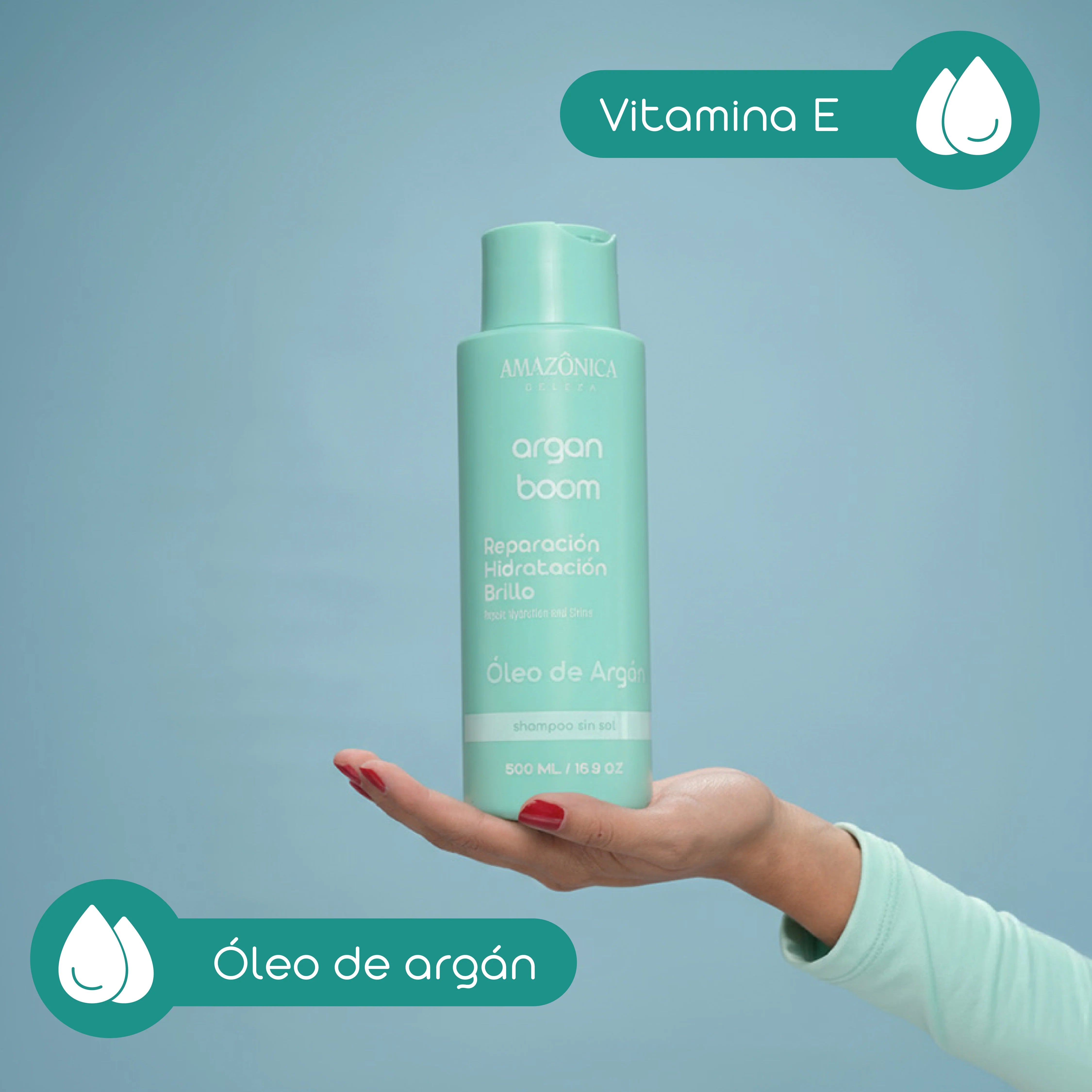 SHAMPOO ARGAN BOOM *500ML AMAZONICA BELEZA