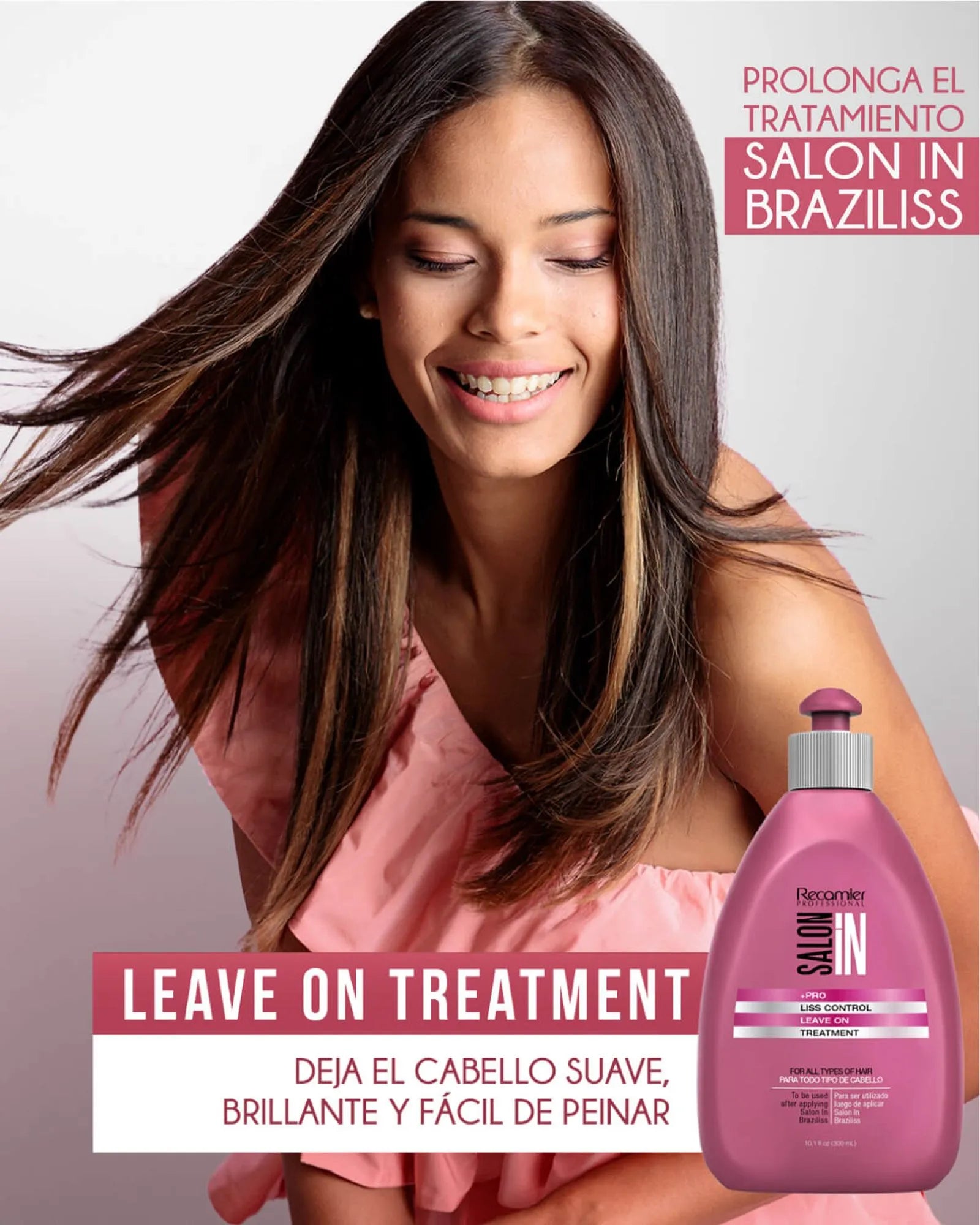 Crema Peinar Liss Control Leave On Treatment Rosada Recamier X 300 Ml