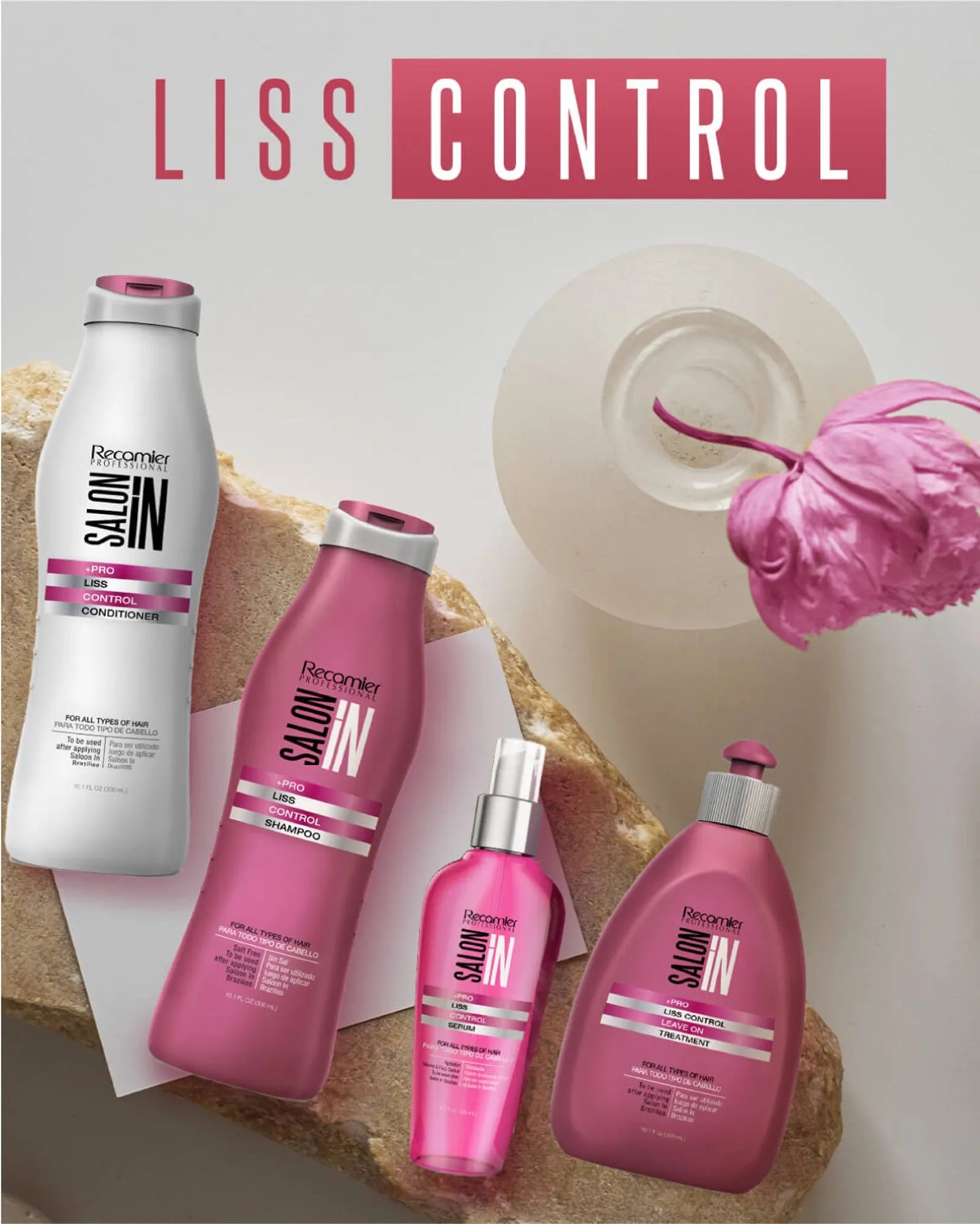 Crema Peinar Liss Control Leave On Treatment Rosada Recamier X 300 Ml